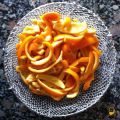 Pieles de naranja confitadas