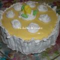 Bizcochuelo con mousse de mango
