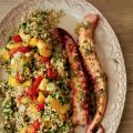 CEBADA  CON VERDURAS ASADAS Y PULPO A LA PLANCHA