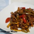 Receta de ternera salteada con pimientos