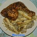 Muslos de pollo asados con chirivías y[...]