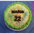Tarta de cumpleaños con sabor a princesa
