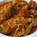 Cazuela de arroz con costillas y chorizo