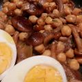 Garbanzos con revuelto de setas
