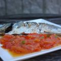 Jurel con tomates asados