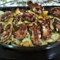 COSTILLAS A LA MIEL CON PATATAS