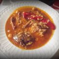 Arroz caldosito con conejo.