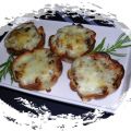Tartaletas de setas y bechamel de romero