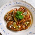 BERENJENAS AL ROQUEFORT CON MIEL DE CAÑA