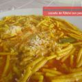 cazuela de fideos con pescado