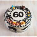 Tarta fondant 60 cumpleaños!!