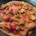 Fideos con carne magra