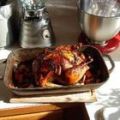 Pollo glaseado con naranja