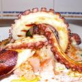 Pulpo a la parrilla con cachelos.
