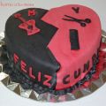 Tarta compartida de cumpleaños