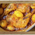 MUSLOS DE POLLO CON PATATAS AL HORNO