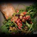 Ensalada de rucula y solomilo con foie casero