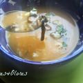 SOPA  DE ARROZ CON SALTEADO DE CHAMPIÑONES
