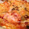 Mini pizza de bacon y champiñón