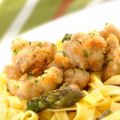 Pasta con mollejitas de cordero