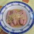 Salchichas de Pollo Encebolladas