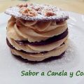 Milhojas de chocolate y turrón