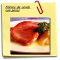 Filetes de cerdo con pera
