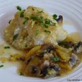 Bacalao con champiñones.