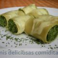 PACCHERI RELLENOS DE ESPINACAS Y GAMBAS