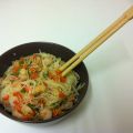 Fideos de arroz con gambas