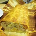 Rollo de hojaldre relleno de carne picada
