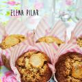 Muffins de plátano con café y chips de chocolate