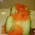 Rollitos de sushi, pepino y verduras