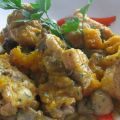 POLLO CON CHAMPIÑONES Y CALABAZA