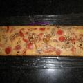 PASTEL DE QUESO CON TOMATE Y NUECES