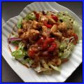 Ensalada templada de pollo y queso de cabra con[...]