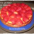 TARTA DE QUESO CON FRESAS