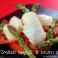 Ensalada templada de bacalao ahumado
