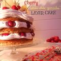 Cherry and white chocolate ganache layer cake