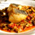 Guiso de espárragos trigueros con bacalao