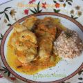 Rape en salsa con trigo sarraceno