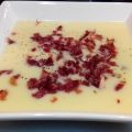 CREMA DE PUERROS Y PERAS CON JAMÓN