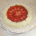 Tarta Requeson con Chocolate Blanco y Fresas