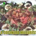 Ensalada de pepinos y tomate con anchoas y[...]