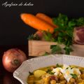 Garbanzos con arroz y jamón
