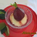 PERAS AL VINO TINTO CON CREMA DE VAINILLA