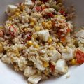 Ensalada de arroz con mozzarella