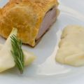 Solomillo Hojaldrado con Pera