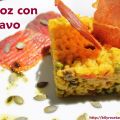 Arroz de pavo con jamón crujiente