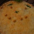 Torta de garbanzos con carne  picada